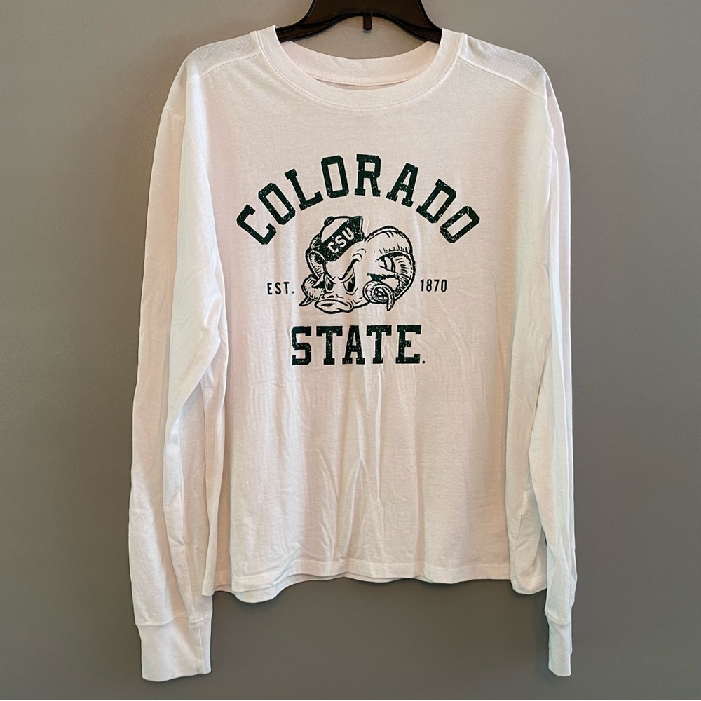 Colorado State University White Long Sleeve T-Shirt